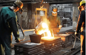 Graded steel cast